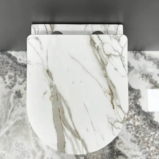 Подвесной унитаз VBI Vulcano lava VBI-020406, Мрамор - фото 4