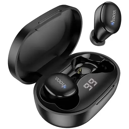 Наушники беспроводные Hoco EW11 Melody true wireless Bluetooth headset кейс с дисплеем черные - фото 3