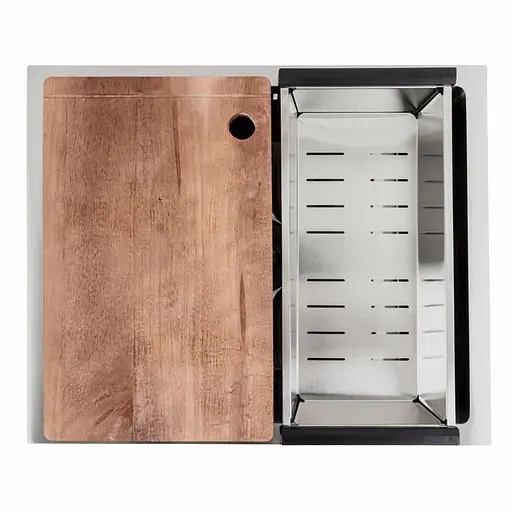 Кухонна мийка нержавійка СМ 54x44 Platinum Handmade (монтаж під стільницю), Нержавіюча сталь - фото 2