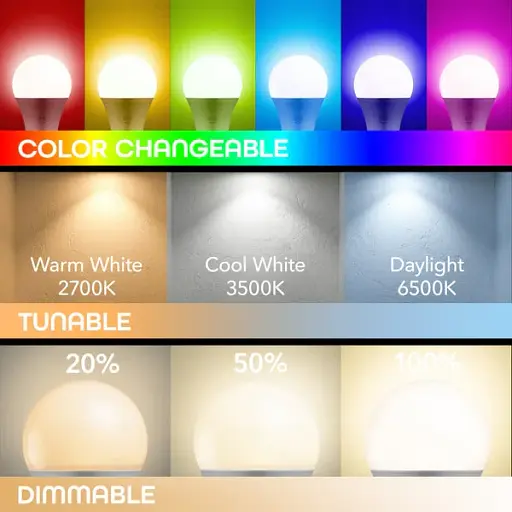 Умная WiFi-лампа B22 RGBCW 9W 1 шт - фото 3