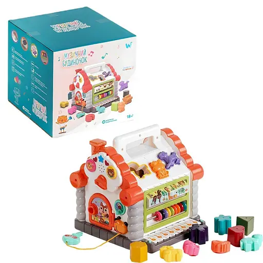 Музыкальный домик для малышей W Toys с подсветкой и украинским озвучением