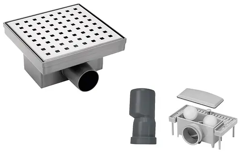 Душовий трап Koer FD02-S150 нержавіюча сталь 150x150 мм AC0683 - фото 2