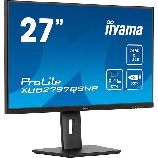 Монітор 27" Iiyama ProLite XUB2797QSNP-B1 QHD IPS 100Hz (XUB2797QSNP-B1) - фото 3