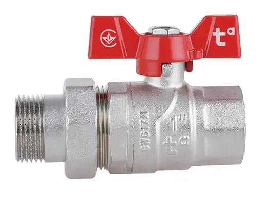 Кран кульовий Thermo Alliance "Американка" Forte 1" ВЗ прямий, метелик SF220W25 - фото 2