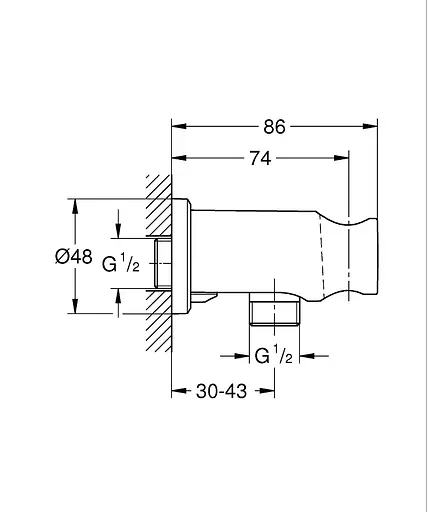 Підключення для душового шлангу з тримачем Grohe Rainshower 26658000, Хром - фото 4