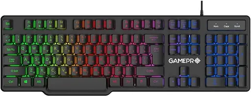 Клавіатура GamePro GK380 RGB USB Black (GK380) - фото 1