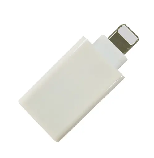 Перехідник OTG USB 2.0 AF-Lightning Apple, білий, RTL - фото 2