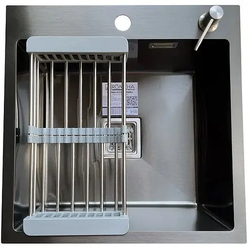 Кухонна мийка Romzha Arta Nova U-450 BL - фото 1