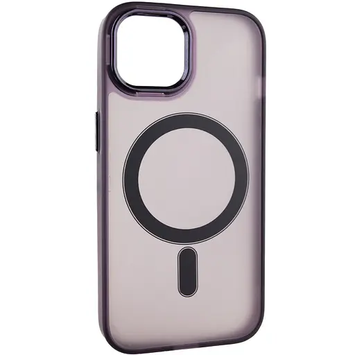 Чохол Epik TPU+PC Lily with MagSafe для Apple iPhone 15, 6.1 Dark Purple - фото 2