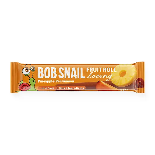 Натуральна фруктово-ягідна цукерка Bob Snail Fruit Roll Looong хурма та ананас 15 г 