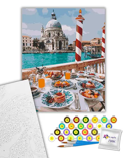 Набор для росписи ArtCraft Завтрак в Венеции 40 x 50 см (11229-AC) - фото 2