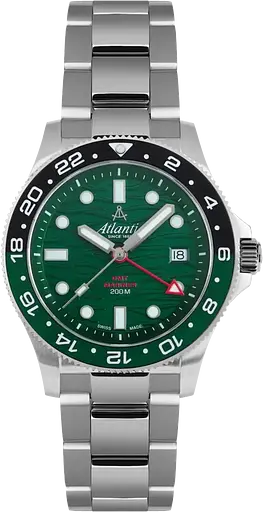 Часы Atlantic Mariner Wave Quartz GMT Green 81576.41.79GMT