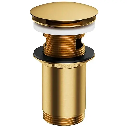 Донний клапан Omnires click-clack brushed gold A706GLB, Золотий - фото 1