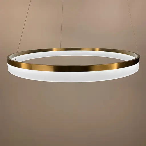 Современная круглая подвесная LED люстра в латунном каркасе Ст. M 2702 AB | Line F - фото 6