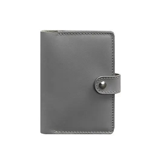 Кожаная обложка для паспорта 3.0 серая - фото 7