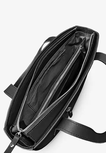 Жіноча шкіряна сумка Bella чорна - фото 4