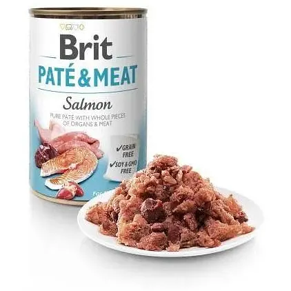 Вологий корм Brit Care Pate&Meat для собак з лососем 400 г - фото 2