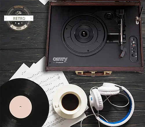 Проигрыватель виниловых дисков переносной с чемоданом Camry CR 1149 - фото 9