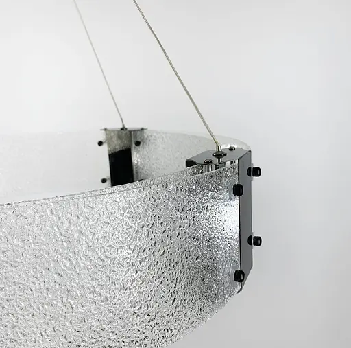 Дизайнерская LED люстра с фактурным стеклом Line.F Диаметр 60см - фото 4