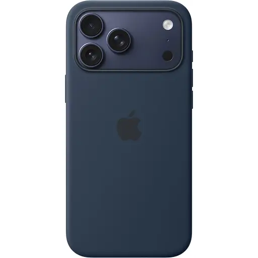 Чехол Silicone Case with Button, Animation & MagSafe для Apple iPhone 17 Pro Max Midnight AAA (153247)