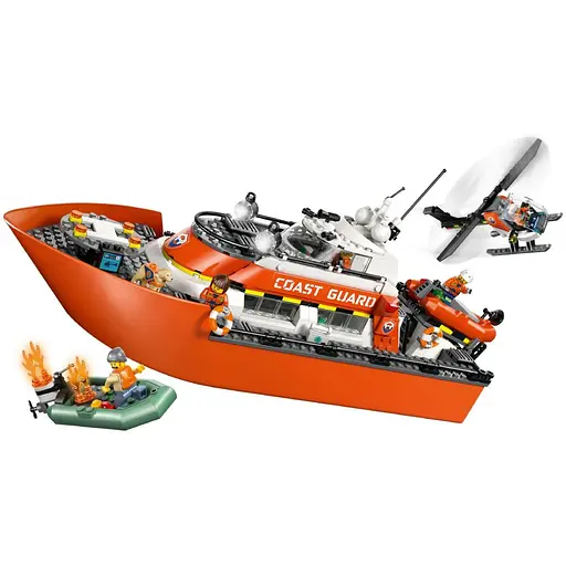 Конструктор LEGO City Спасательный катер и вертолет береговой охраны 742 детали (60504) - фото 3