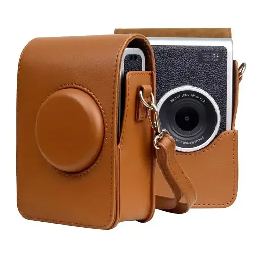 Подарочный набор камера Fujifilm Instax Mini EVO, Фотобумага 50 шт, Чехол, Фотоальбом 108 фото Коричневый - фото 5