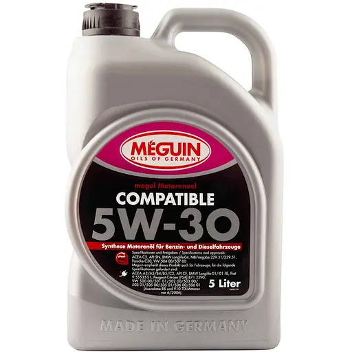 Олива моторна Meguin Compatible SAE 5W-30 Plus 5 л