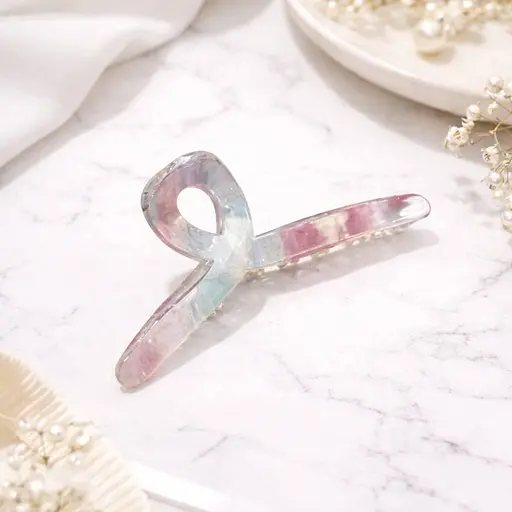 Іридцентні бантики крабіки Rainbow Pearl Bow 12 шт. - фото 3