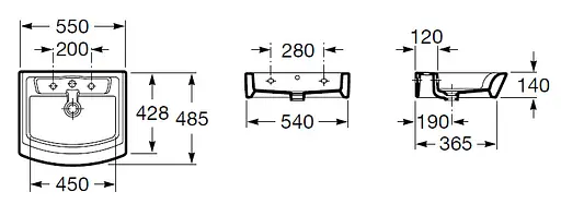 Умивальник Roca Hall A327881000, Білий - фото 2