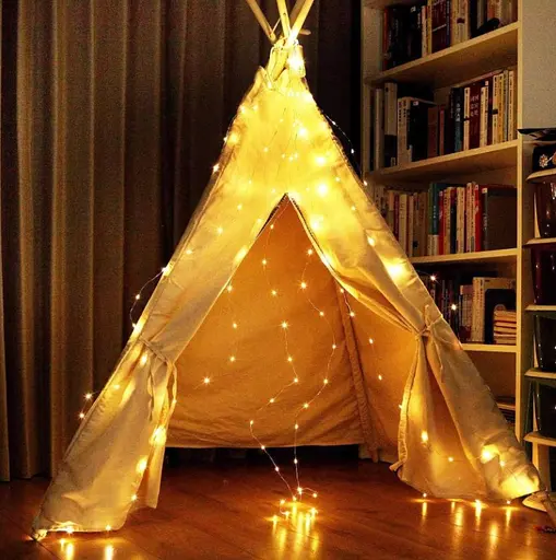 Новогодняя конусная гирлянда 3 м 10 нитей 300 LED лампочек Теплый белый - фото 7