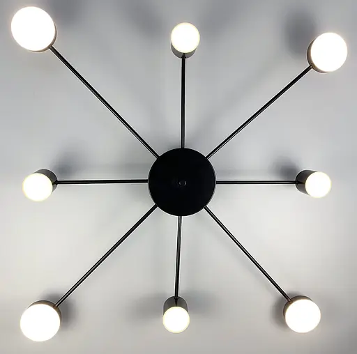 Стельовий LED світильник чорного кольору Line.F DE 34/8 BK - фото 1