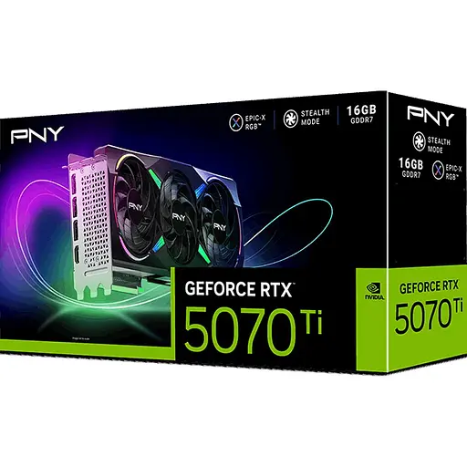 Відеокарта PNY GeForce RTX 5070 Ti ARGB Lakshmi Case-X RGB OC 16GB VCG5070T16TFXXPB1-O EU (125932) - фото 7