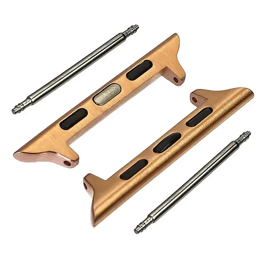 Переходник на универсальный ремешок для Apple Watch 42 мм/44 мм на шпильке розово-золотистый - фото 1