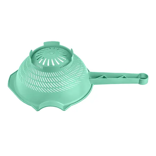 Дуршлаг пластиковый с ручкой 36х22.5 см, Kitchette Зелёный 83954 - фото 6