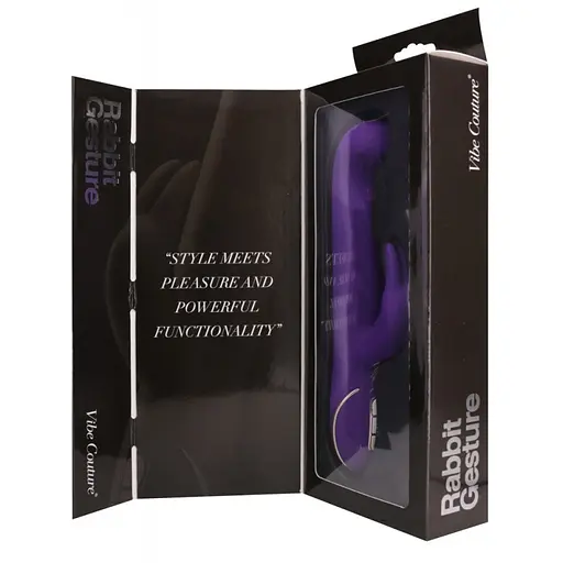 Вибратор-кролик Vibe Couture Rabbit Gesture 22 см фиолетовый - фото 8