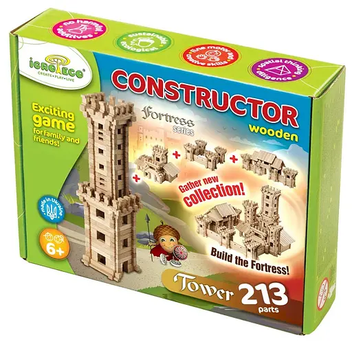 Конструктор дерев’яний Ігротеко Вежа - фото 2