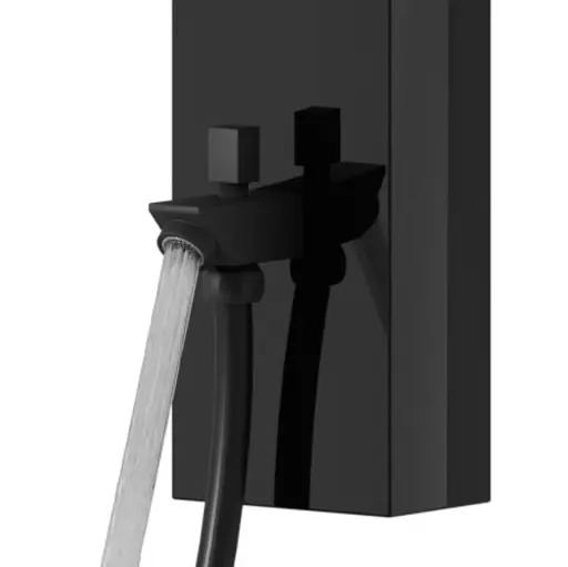 Душова панель Corsan Snake black LED з виливом S002MBLLEDW, Чорний матовий - фото 5