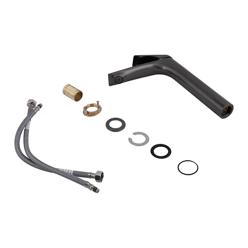 Смеситель для умывальника Qtap Vlasta New высокий QTVLA269GMB45653 Gunmetal Black PVD Шлифованный черный хром - фото 4