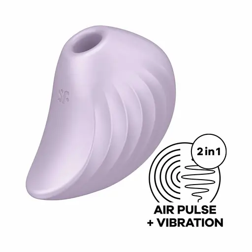 Вакуумний стимулятор клітора з вібрацією Satisfyer Pearl Diver бузковий - фото 6