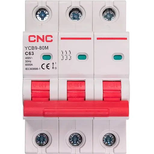 Модульний автоматичний вимикач CNC YCB9-80M 3P C63 6ka