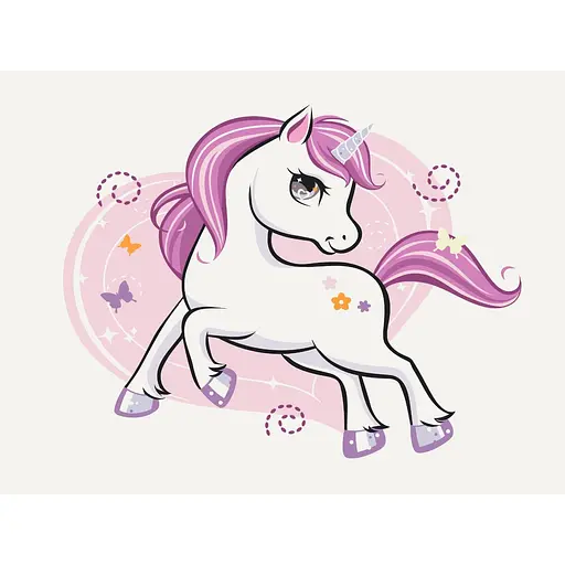 Картина по номерам Блестящая единорожка Brushme 30х40 см разноцветная 000277583