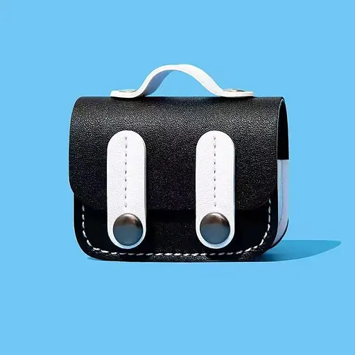 Шкіряний футляр Briefcase для навушників AirPods Pro Black / White - фото 2