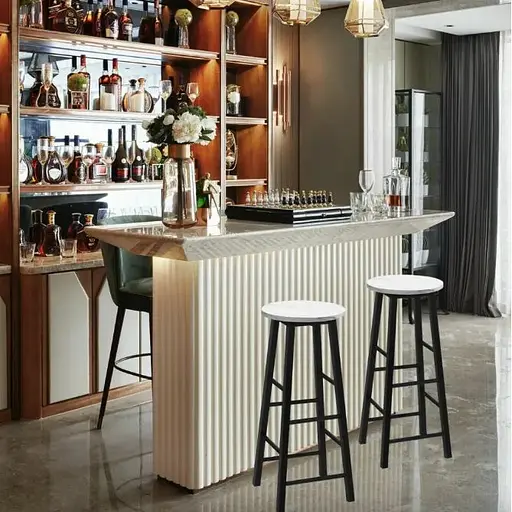 Комплект стульев Costway Eugad с подставкой для ног белый - фото 2