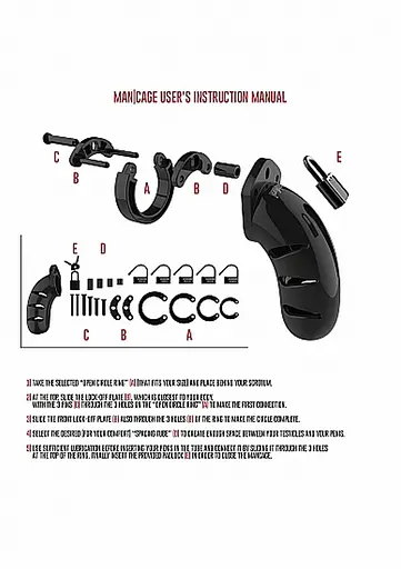 Пояс верности для мужчин ManCage 01 Chastity Cage черный - фото 4