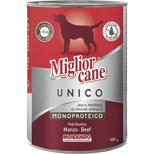 Вологий корм для собак Morando Migliorcane Unico Rustic яловичина 400 г - фото 1