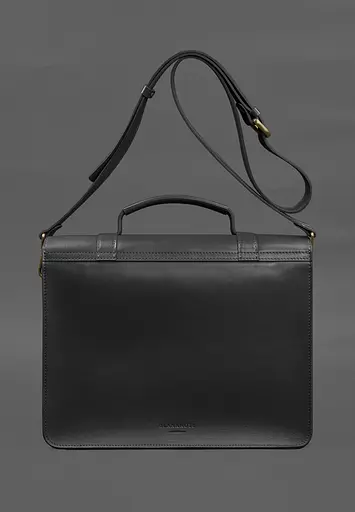 Шкіряна сумка-портфель Porte чорний - фото 3