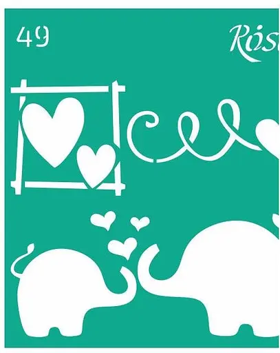 Трафарет багаторазовий самоклеючий №49 9×10см Love Rosa Talent