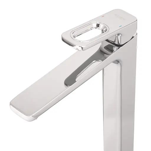 Смеситель для умывальника высокий Koer KB-11031-01 KR5433 Хром - фото 3