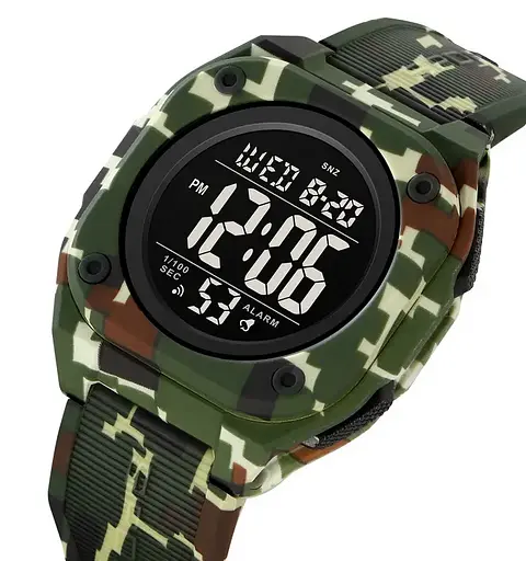 Годинник чоловічий наручний спортивний Skmei 2160 (Зелений камуфляж) - фото 2