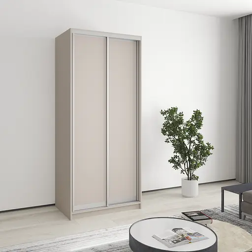 Шафа-купе дводверна MebelStar Уні AL 2ДСП 90x45x210 см Кашемір (MBS-2584)